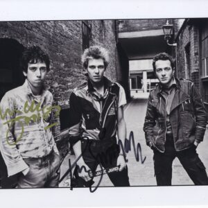 the clash signed photo -mick jones Paul simonon