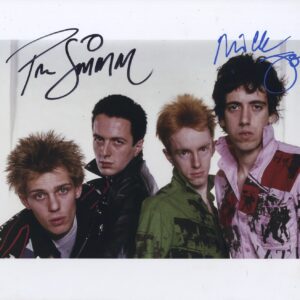 the clash signed photo -mick jones Paul simonon