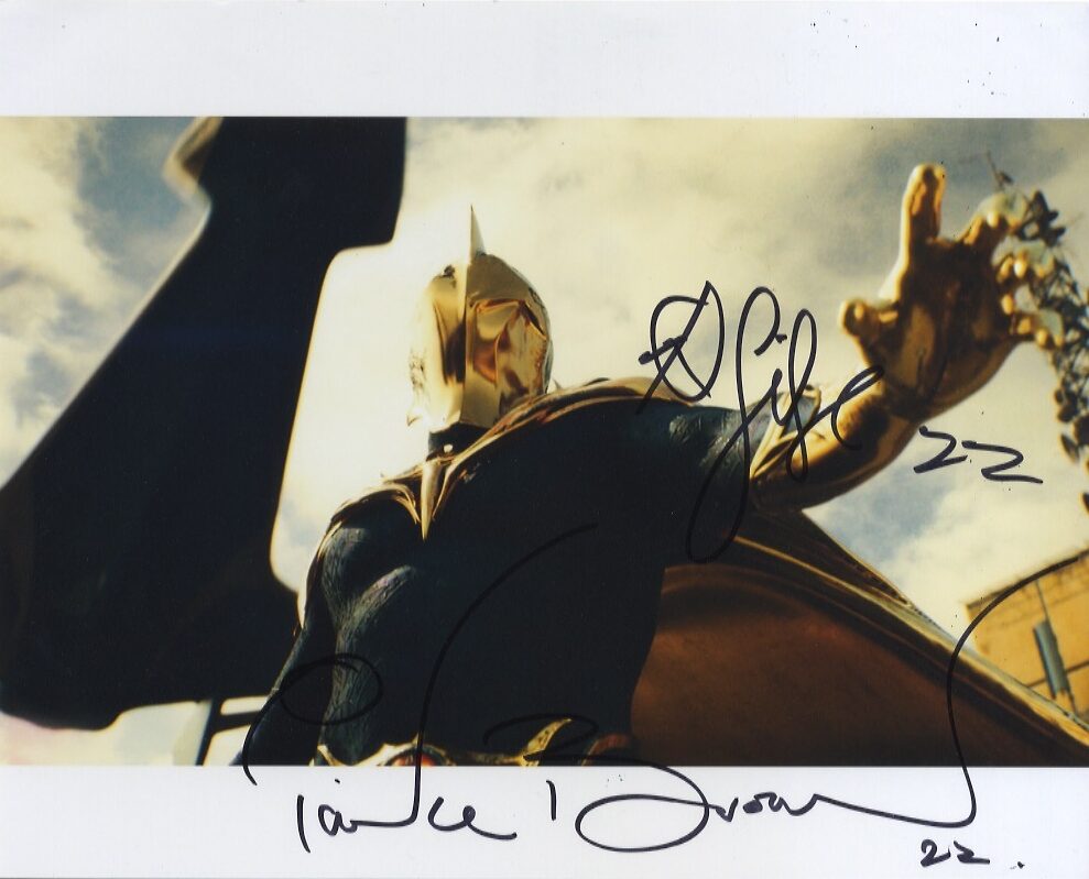 pierce brosnan signed doctor fate 8x10 photo .shanks autographs