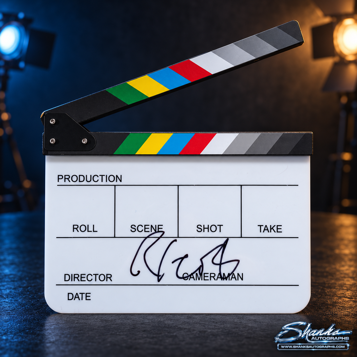 Ridley Scott director signed clapperboard.shanks autographs