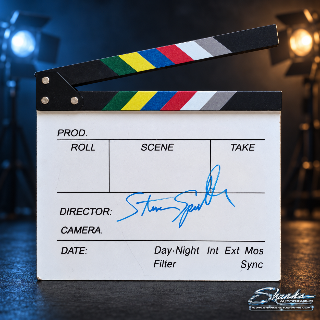 Steven spielberg signed director clapperboard